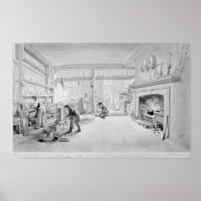 Köket på Sanderkaffe och mat Poster (Framsidan)