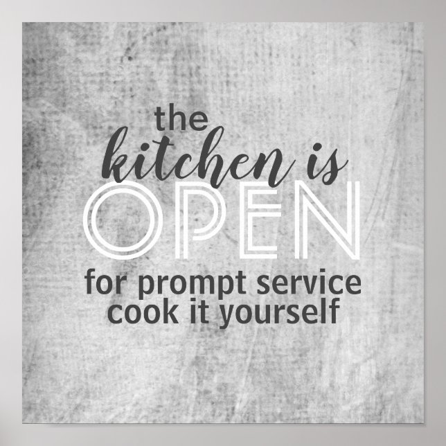 Köket poster humoristiskt citat och lagar det själ (Framsidan)