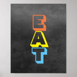 köket poster typografi, färglös modern