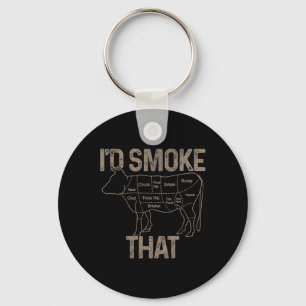 Köket Slaktare Kock Bbq Jag Skulle Ryka Den Ko Nöt Nyckelring