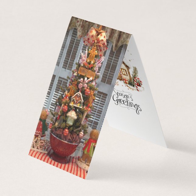 Köket Träd & receptkort för bröd Visitkort (Framsida)