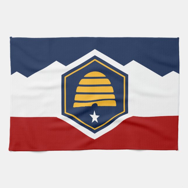 Köketshandduk med Utahs flagga, USA Kökshandduk (Horisontell)