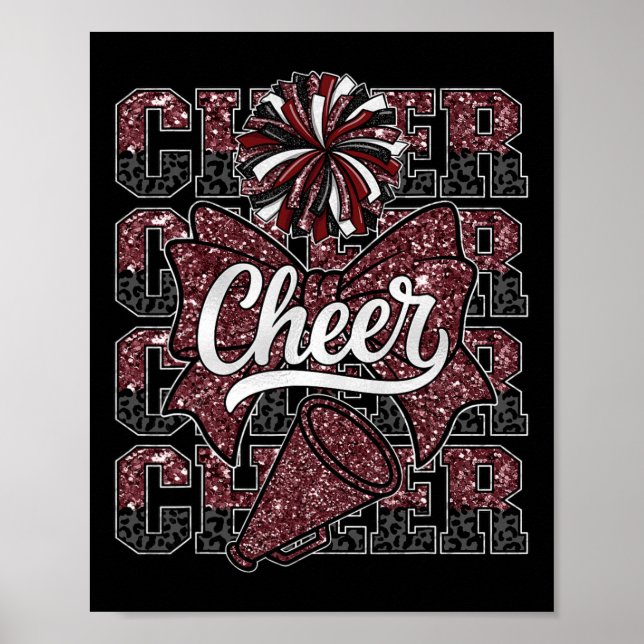 Kokett båge Glädje Rollig Cheerleader Cheerleading Poster (Framsidan)