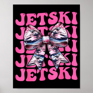 Kokett båge jetski jetskisurfing flicka mamma mors poster