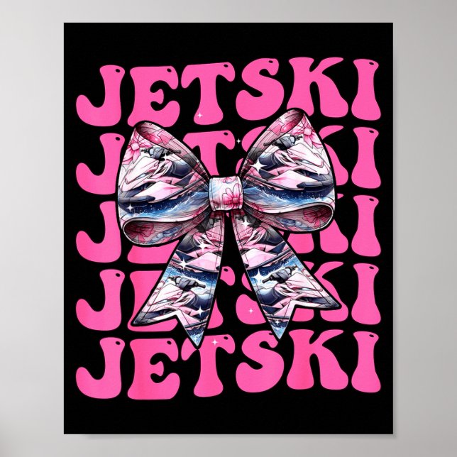 Kokett båge jetski jetskisurfing flicka mamma mors poster (Framsidan)