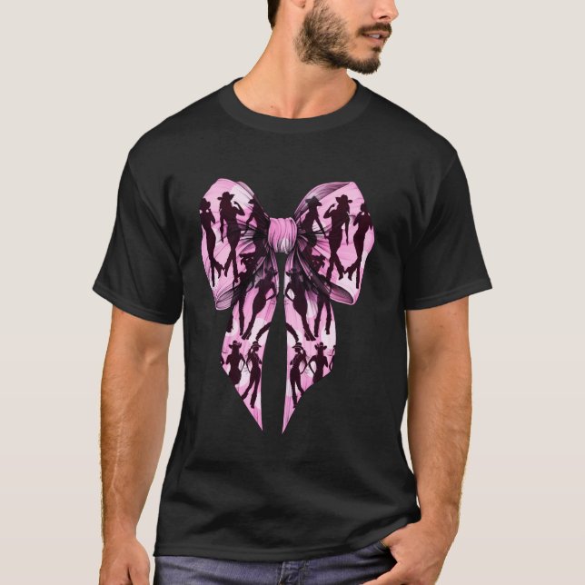 Kokett Bow Line Dans Linjedans Linjedansare G T Shirt (Framsida)
