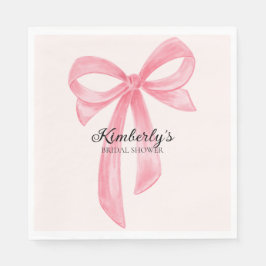 Kokett Bow Rosa Bröllopsfest Pappersservett