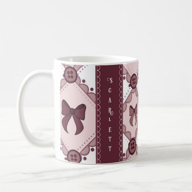 Kokett Burgunderfärgad slinga Kaffemugg (Vänster)