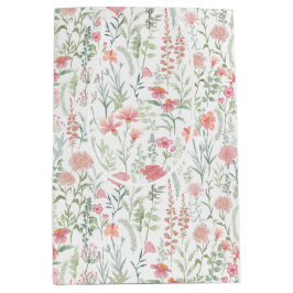 Kokett feminint rosa äng med vilda blommor
