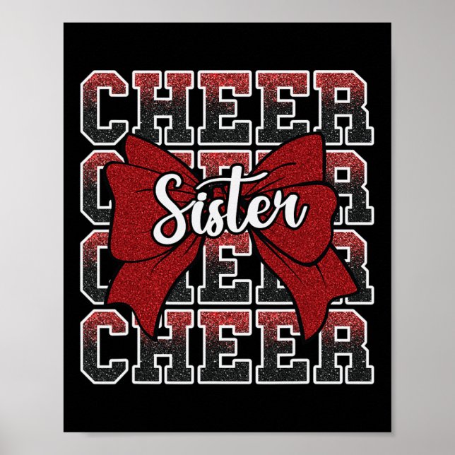 Kokett glädjesyster Bow Sport Cheerleader Cheerl Poster (Framsidan)