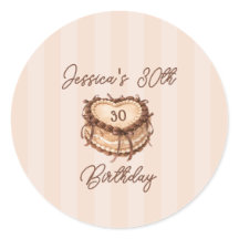 Kokett hjärtfödelsedagstårta