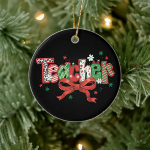Kokett lärares julkritor Merry Christmas Julgransprydnad Keramik