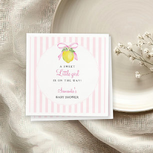 Kokett Lemonrosa Bebisdopp Pappersservett