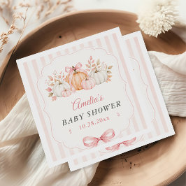 Kokett Pumpa Rosa Band Baby Shower Pappersservett