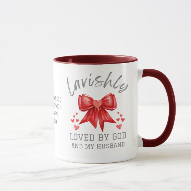 Kokett slinga YMNIGT ÄLSKAD Christian Valentine Mugg (Höger)