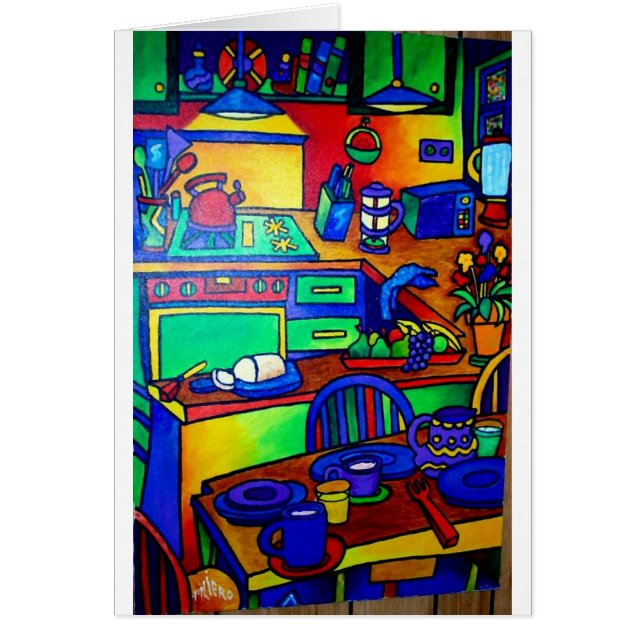 Kökfantasi vid Piliero Hälsningskort (Framsidan)