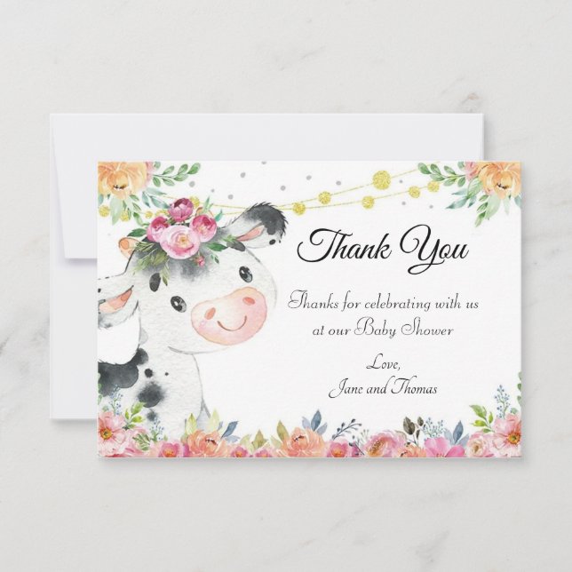 Kokgårdens babydusch - tack för ditt kort (Framsida)