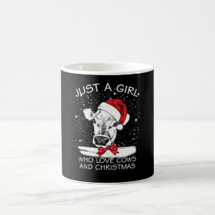Kokgåva Bara en flicka som Kärlek Kor och jul Magisk Mugg