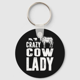 Kokgåva Cray Cow Dam Gift Cow Älskare Nyckelring