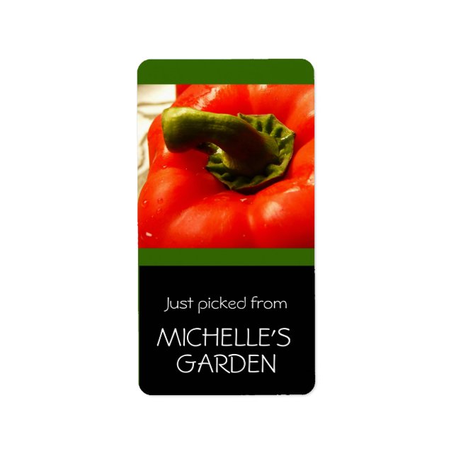 Kökgrönsaker som väljs från trädgården adressetikett (Framsidan)