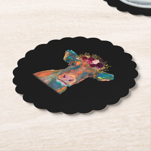 Kokhuvud, Ansikte, färglöst vattenfärg | Kokgåvor Underlägg Papper (Vinklad)