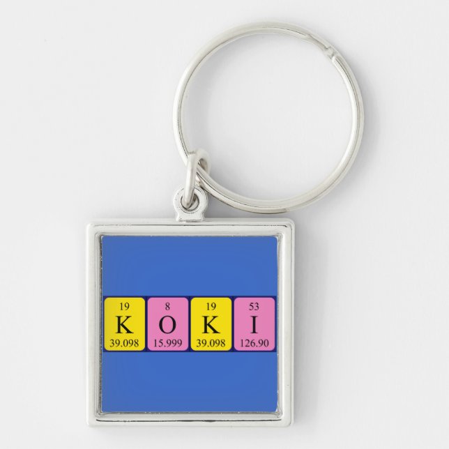 Koki Periodisk nyckelring bord namn (Framsidan)