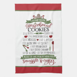 Kokiemi för julgingerbröd kökshandduk
