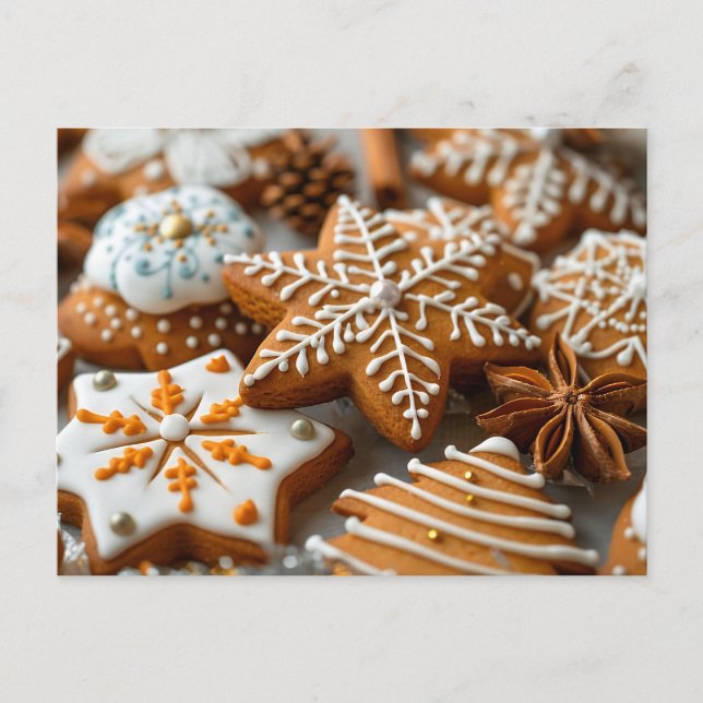 Kokies för julsocker vykort (Framsida)