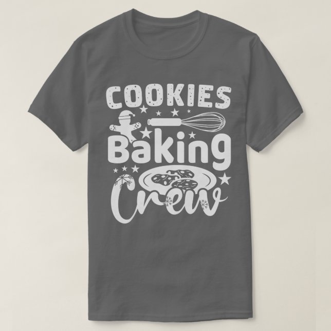 Kokies för jultomten Baking Crew Funny Pajamas T Shirt (Design framsida)
