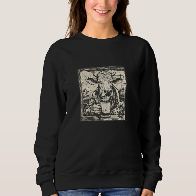 Kokkaffe eller tea, Coola Funny Steer Cattl T Shirt (Framsida)