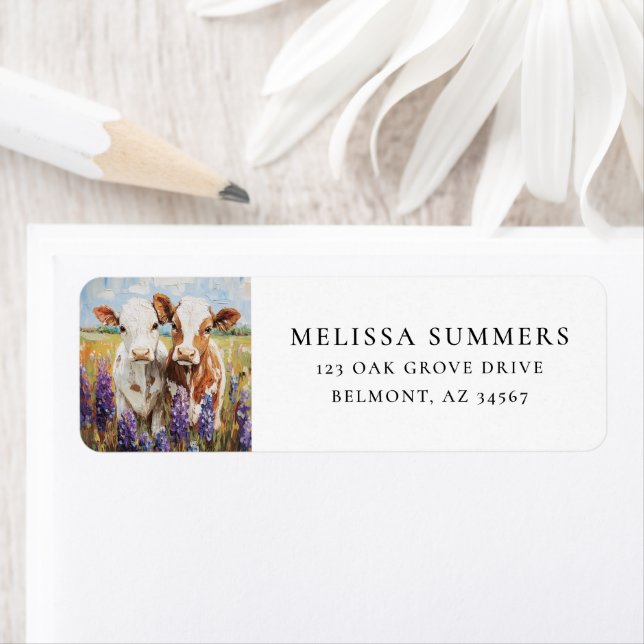 Kokkalvar Lupine Flowers Farm Art Returadress Etikett (Insitu)