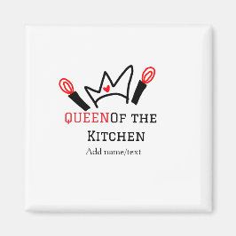 Kökkökets drottning, tillsätt namn krona magnet