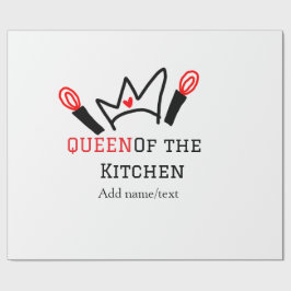 Kökkökets drottning, tillsätt namn krona presentpapper