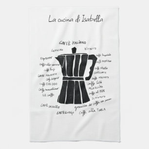 Kökkonst Italienska Espresso-kaffepaket espresso Kökshandduk