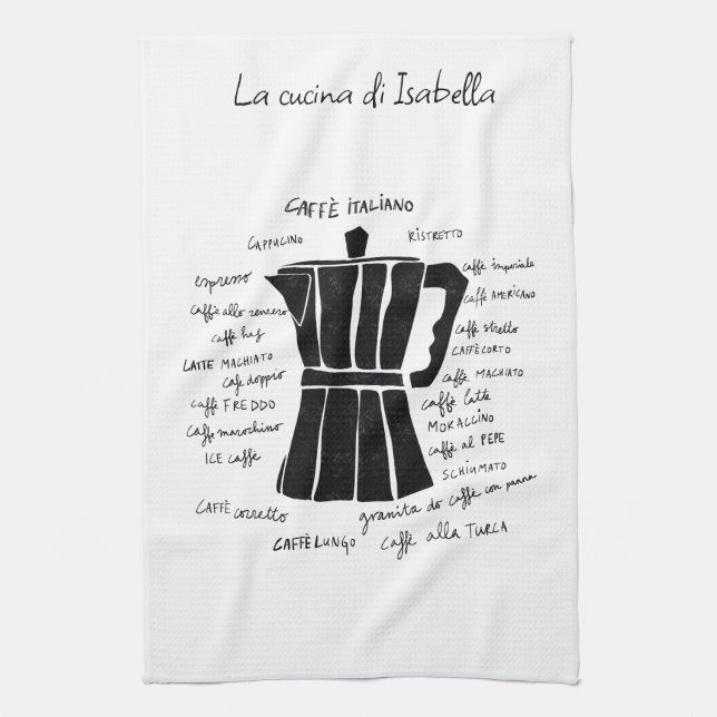 Kökkonst Italienska Espresso-kaffepaket espresso Kökshandduk (Vertikal)