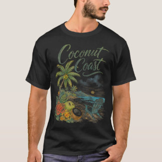 Kokkospalm Strandsalong Tropisk Fåtölj Akvarell T Shirt
