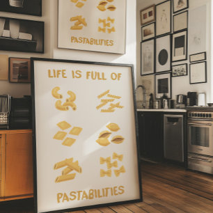 Kokkunst Rolig Pasta Väggkonst