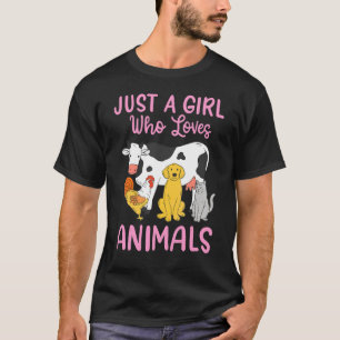 Kokkyckling Hund Bara en flicka som Kärlek djur T Shirt