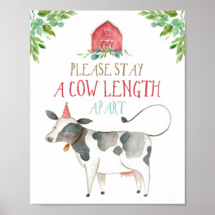 Koklängd, med Boskap Barnyard-födelsedag Poster