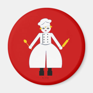KökMartzkin röd Chefettes magnet