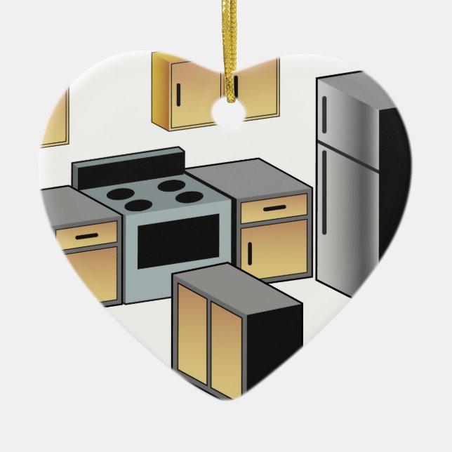 Kökmöblemang och anordningar julgransprydnad keramik (Framsidan)