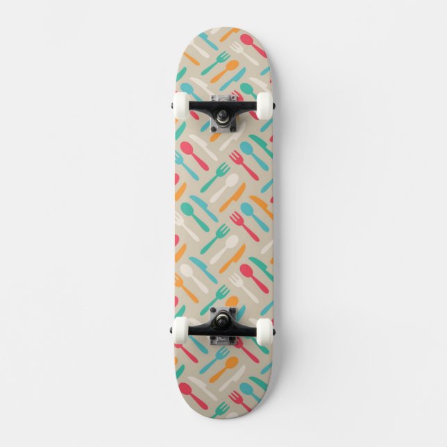 Kökmönster 3 mini skateboard bräda 18,7 cm (Framsida)