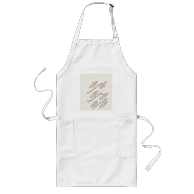 Kokning är Divine Maj Apron Långt Förkläde (Framsidan)