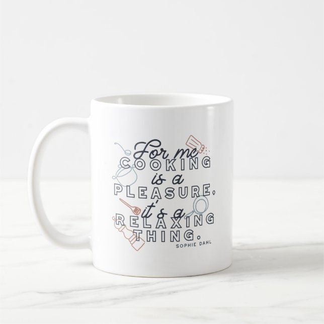 Kokning är en ren Sak-typografi II Kaffemugg (Vänster)