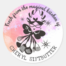 Kokning av bakmejeriet från klistermärket