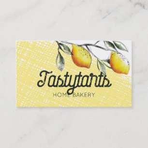 Kokning av bakning av catering till citron gren, . visitkort