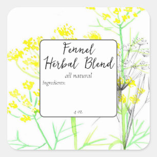Kokning av örtblandningens etikett Fennel Flower