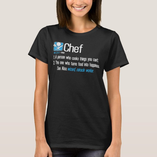 Kokning av ostdefinition t shirt (Framsida)