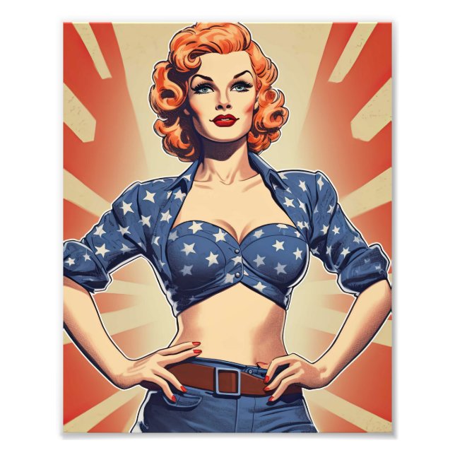 Kokning i hennes köks fototryck (Framsidan)