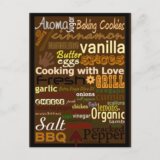 Kokning med Kärlek | Blue Beach Sång™-vykort Vykort (Framsida)